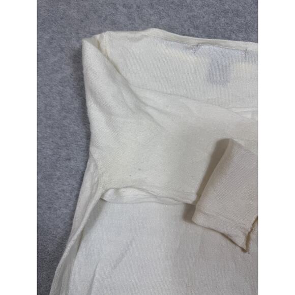 Y2K 52 Weekends Womens Size S White Sequin Long Sleeve Light Sweater Top *Flaws - Picture 6 of 9